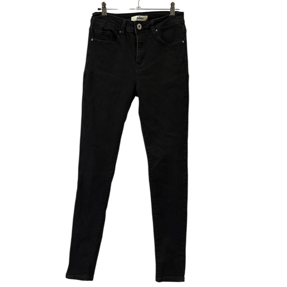 California Vintage Black Stretch Denim Mid Rise Skinny Jeans Juniors 3